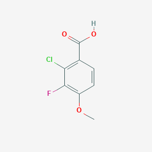 molecular formula C8H6ClFO3 B6306242 2-Chloro-3-fluoro-4-methoxybenzoic acid CAS No. 1824142-37-1