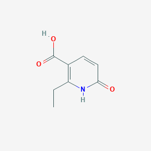 molecular formula C8H9NO3 B6306260 2-Ethyl-6-hydroxynicotinic acid, 95% CAS No. 1824400-59-0