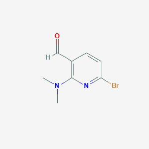 molecular formula C8H9BrN2O B6306291 6-Bromo-2-(dimethylamino)nicotinaldehyde CAS No. 1289146-27-5