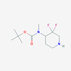 molecular formula C11H20F2N2O2 B6306304 tert-Butyl N-(3,3-difluoropiperidin-4-yl)-N-methylcarbamate CAS No. 1334416-91-9