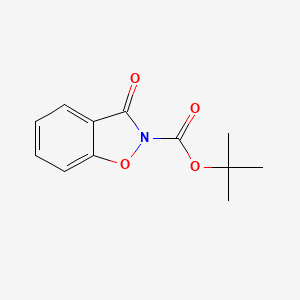 molecular formula C12H13NO4 B6306322 t-Butyl 3-oxo-2,3-dihydro-1,2-benzoxazole-2-carboxylate CAS No. 927806-86-8