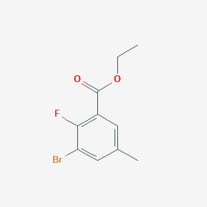 molecular formula C10H10BrFO2 B6306351 Ethyl 3-bromo-2-fluoro-5-methylbenzoate CAS No. 1260800-93-8