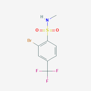 molecular formula C8H7BrF3NO2S B6306376 2-Bromo-N-methyl-4-trifluoromethyl-benzenesulfonamide, 95% CAS No. 1263276-15-8