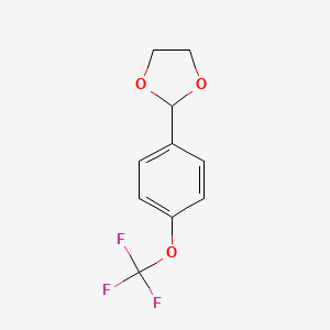 molecular formula C10H9F3O3 B6306417 2-[4-(Trifluoromethoxy)phenyl]-1,3-dioxolane CAS No. 773102-04-8