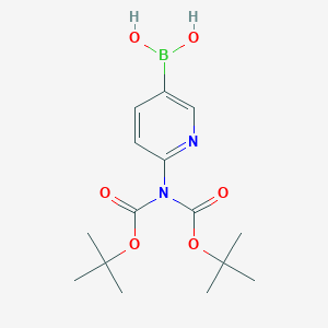 6-(Bis(tert-butoxycarbonyl)amino)pyridin-3-ylboronic acid