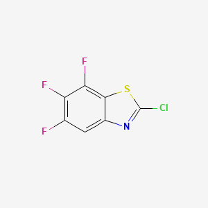 molecular formula C7HClF3NS B6306450 2-Chloro-5,6,7-trifluorobenzo[d]thiazole CAS No. 1245053-34-2