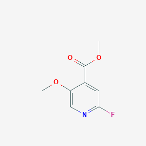 molecular formula C8H8FNO3 B6306498 Methyl 2-fluoro-5-methoxypyridine-4-carboxylate CAS No. 1256821-99-4