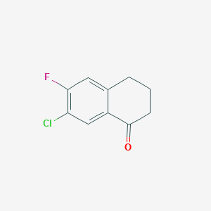 molecular formula C10H8ClFO B6306507 7-Chloro-6-fluoro-3,4-dihydronaphthalen-1(2H)-one CAS No. 1260010-66-9