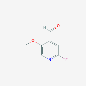 molecular formula C7H6FNO2 B6306511 2-Fluoro-5-methoxypyridine-4-carboxaldehyde CAS No. 1227595-94-9