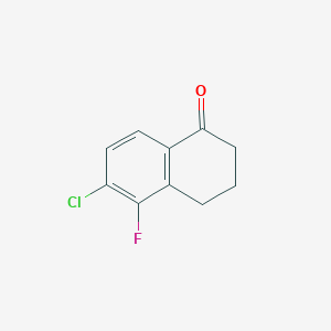 molecular formula C10H8ClFO B6306519 6-Chloro-5-fluoro-3,4-dihydronaphthalen-1(2H)-one CAS No. 1260013-97-5