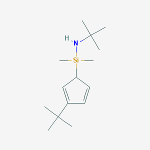 molecular formula C15H29NSi B6306583 N-(tert-Butyl)-N-(3-tert-butylcyclopentadienyldimethylsilyl)amine CAS No. 128000-00-0