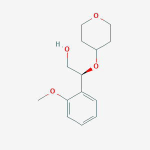 molecular formula C14H20O4 B6306639 (S)-2-(2-Methoxyphenyl)-2-((tetrahydro-2H-pyran-4-yl)oxy)ethanol CAS No. 2131091-23-9