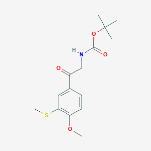 Tert-butyl (2-(4-methoxy-3-(methylthio)phenyl)-2-oxoethyl)carbamate