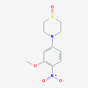 molecular formula C11H14N2O4S B6306671 4-(3-Methoxy-4-nitrophenyl)thiomorpholine 1-oxide CAS No. 2089651-30-7