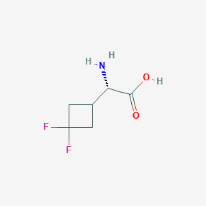 molecular formula C6H9F2NO2 B6306702 (2S)-2-Amino-2-(3,3-difluorocyclobutyl)acetic acid CAS No. 2227197-60-4