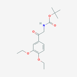 molecular formula C17H25NO5 B6306712 t-Butyl N-[2-(3,4-diethoxyphenyl)-2-oxoethyl]carbamate CAS No. 2022008-81-5
