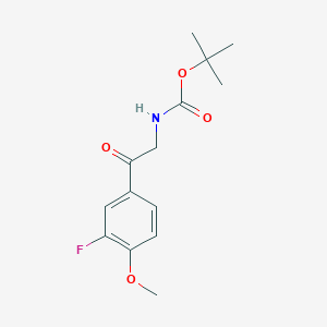 t-Butyl N-[2-(3-fluoro-4-methoxyphenyl)-2-oxoethyl]carbamate