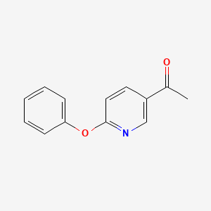 molecular formula C13H11NO2 B6306724 1-(6-Phenoxy-pyridin-3-yl)-ethanone, 95% CAS No. 59229-45-7