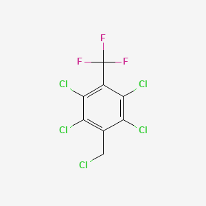 molecular formula C8H2Cl5F3 B6306731 2,3,5,6-Tetrachloro-4-(trifluoromethyl)benzyl chloride;  97% CAS No. 79674-47-8