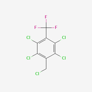 molecular formula C8H2Cl5F3 B6306731 2,3,5,6-Tetrachloro-4-(trifluoromethyl)benzyl chloride CAS No. 79674-47-8