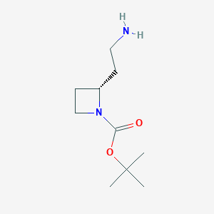 molecular formula C10H20N2O2 B6306734 t-Butyl (S)-2-(2-aminoethyl)azetidine-1-carboxylate CAS No. 2102408-75-1