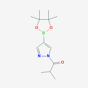 molecular formula C13H21BN2O3 B6306758 1-Isobutyryl-1H-pyrazole-4-boronic acid pinacol ester CAS No. 1605292-76-9