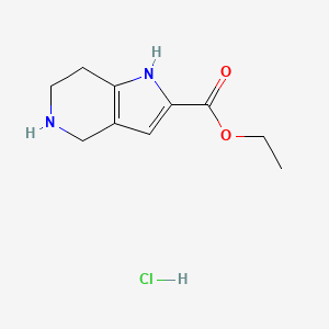 molecular formula C10H15ClN2O2 B6306777 Ethyl 4,5,6,7-tetrahydro-1H-pyrrolo[3,2-c]pyridine-2-carboxylate hydrochloride CAS No. 2504201-65-2