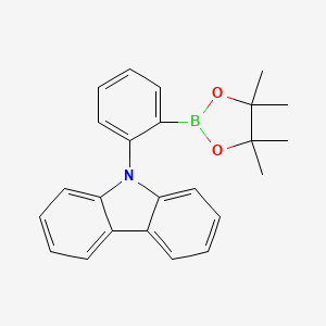 B6306784 9-[2-(4,4,5,5-Tetramethyl-1,3,2-dioxaborolan-2-yl)phenyl]-9H-carbazole CAS No. 1357634-60-6