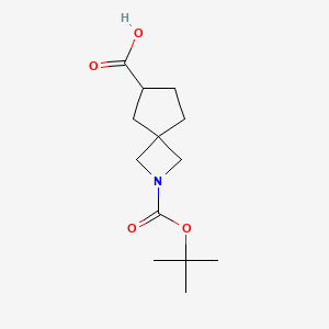 molecular formula C13H21NO4 B6306805 2-[(tert-Butoxy)carbonyl]-2-azaspiro[3.4]octane-6-carboxylic acid CAS No. 1936652-98-0