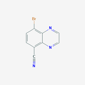 molecular formula C9H4BrN3 B6306847 8-Bromoquinoxaline-5-carbonitrile CAS No. 2101944-52-7