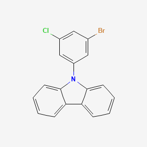 molecular formula C18H11BrClN B6306865 9-(3-Bromo-5-chlorophenyl)-9H-carbazole CAS No. 1638533-94-4