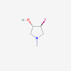 molecular formula C5H10FNO B6306873 trans-4-Fluoro-1-methylpyrrolidin-3-ol CAS No. 1283720-87-5