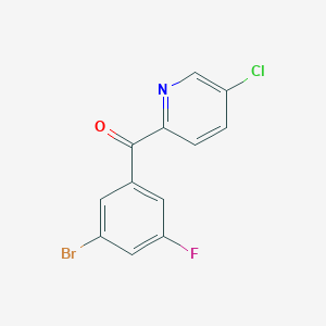 molecular formula C12H6BrClFNO B6306875 (3-Bromo-5-fluorophenyl)(5-chloropyridin-2-yl)methanone CAS No. 2097065-09-1