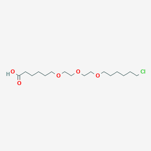 molecular formula C16H31ClO5 B6306893 6-(2-(2-((6-Chlorohexyl)oxy)ethoxy)ethoxy)hexanoic acid CAS No. 1835705-78-6
