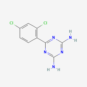 molecular formula C9H7Cl2N5 B6306964 6-(2,4-Dichlorophenyl)-1,3,5-triazine-2,4-diamine CAS No. 57381-46-1