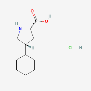 molecular formula C11H20ClNO2 B6306999 cis-4-Cyclohexyl-L-proline hydrochloride CAS No. 82087-68-1