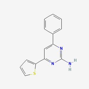 molecular formula C14H11N3S B6307032 4-苯基-6-(噻吩-2-基)嘧啶-2-胺 CAS No. 82619-69-0