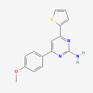 molecular formula C15H13N3OS B6307036 4-(4-Methoxyphenyl)-6-(thiophen-2-yl)pyrimidin-2-amine CAS No. 82619-74-7