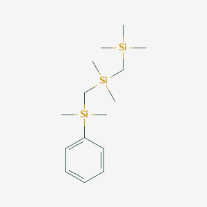 molecular formula C15H30Si3 B6307061 Dimethyl-(dimethyl-phenyl-silyl)methyl-(trimethylsilyl)methyl-silane CAS No. 344275-33-8