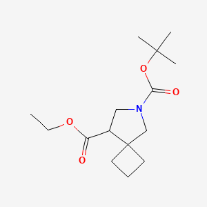 molecular formula C15H25NO4 B6307099 6-叔丁基8-乙基6-氮杂螺[3.4]辛烷-6,8-二羧酸酯 CAS No. 2055841-96-6