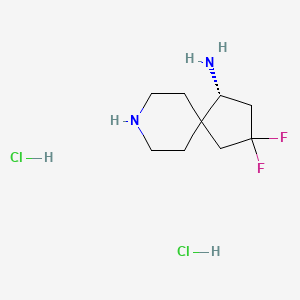 molecular formula C9H18Cl2F2N2 B6307105 (R)-3,3-Difluoro-8-azaspiro[4.5]decan-1-amine 2HCl CAS No. 2055849-17-5