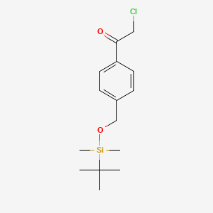 molecular formula C15H23ClO2Si B6307113 1-(4-(((t-Butyldimethylsilyl)oxy)methyl)phenyl)-2-chloroethanone CAS No. 1859085-22-5