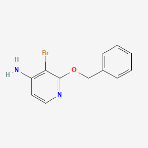 molecular formula C12H11BrN2O B6307133 2-(Benzyloxy)-3-bromopyridin-4-amine, 95% CAS No. 1809310-03-9