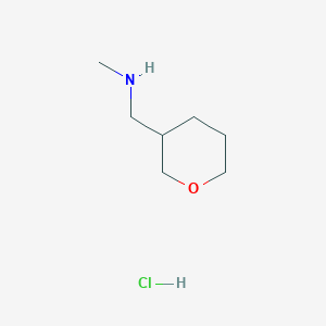 molecular formula C7H16ClNO B6307148 Methyl[(oxan-3-yl)methyl]amine HCl CAS No. 2007925-00-8