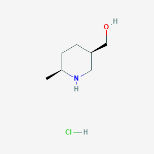 molecular formula C7H16ClNO B6307174 [(3R,6S)-6-Methylpiperidin-3-yl]methanol hydrochloride CAS No. 2068138-08-7