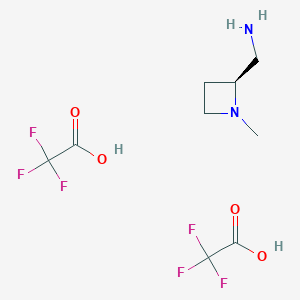 molecular formula C9H14F6N2O4 B6307181 [(2S)-1-methylazetidin-2-yl]methanamine; bis(trifluoroacetic acid) CAS No. 2007919-76-6