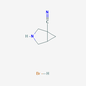molecular formula C6H9BrN2 B6307187 3-氮杂双环[3.1.0]己烷-1-腈氢溴酸盐 CAS No. 2007919-32-4