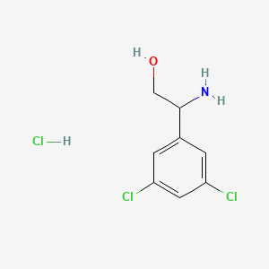 molecular formula C8H10Cl3NO B6307196 2-Amino-2-(3,5-dichlorophenyl)ethan-1-ol HCl CAS No. 2061980-48-9