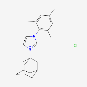 molecular formula C22H29ClN2 B6307198 1-(2,4,6-Trimethylphenyl)-3-(adamantyl)imidazolium chloride, min. 97% CAS No. 1583244-07-8
