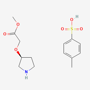 molecular formula C14H21NO6S B6307208 (S)-(Pyrrolidin-3-yloxy)-acetic acid methyl ester tosylate CAS No. 1965314-75-3